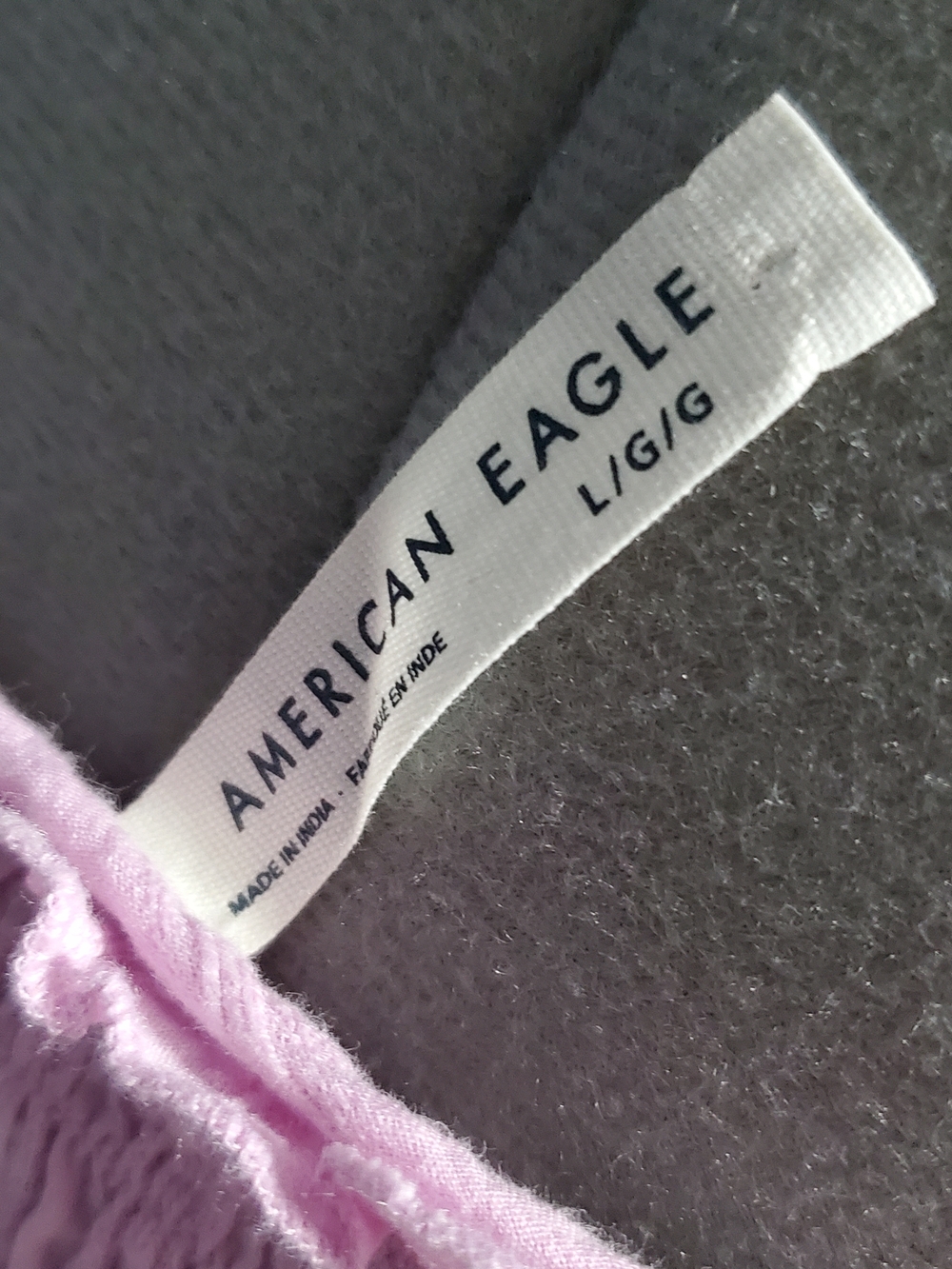 American Eagle Outfitters Light Pink Lavender Smocked Short Peasant Dress Sz L - Picture 5 of 7